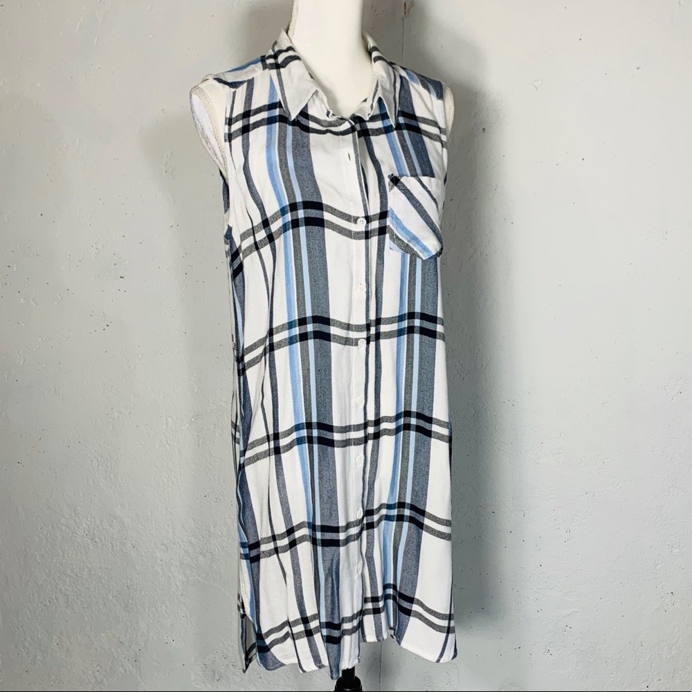 BLL NY "Mulberry"  Button-Down Shirt Dress Sz. M